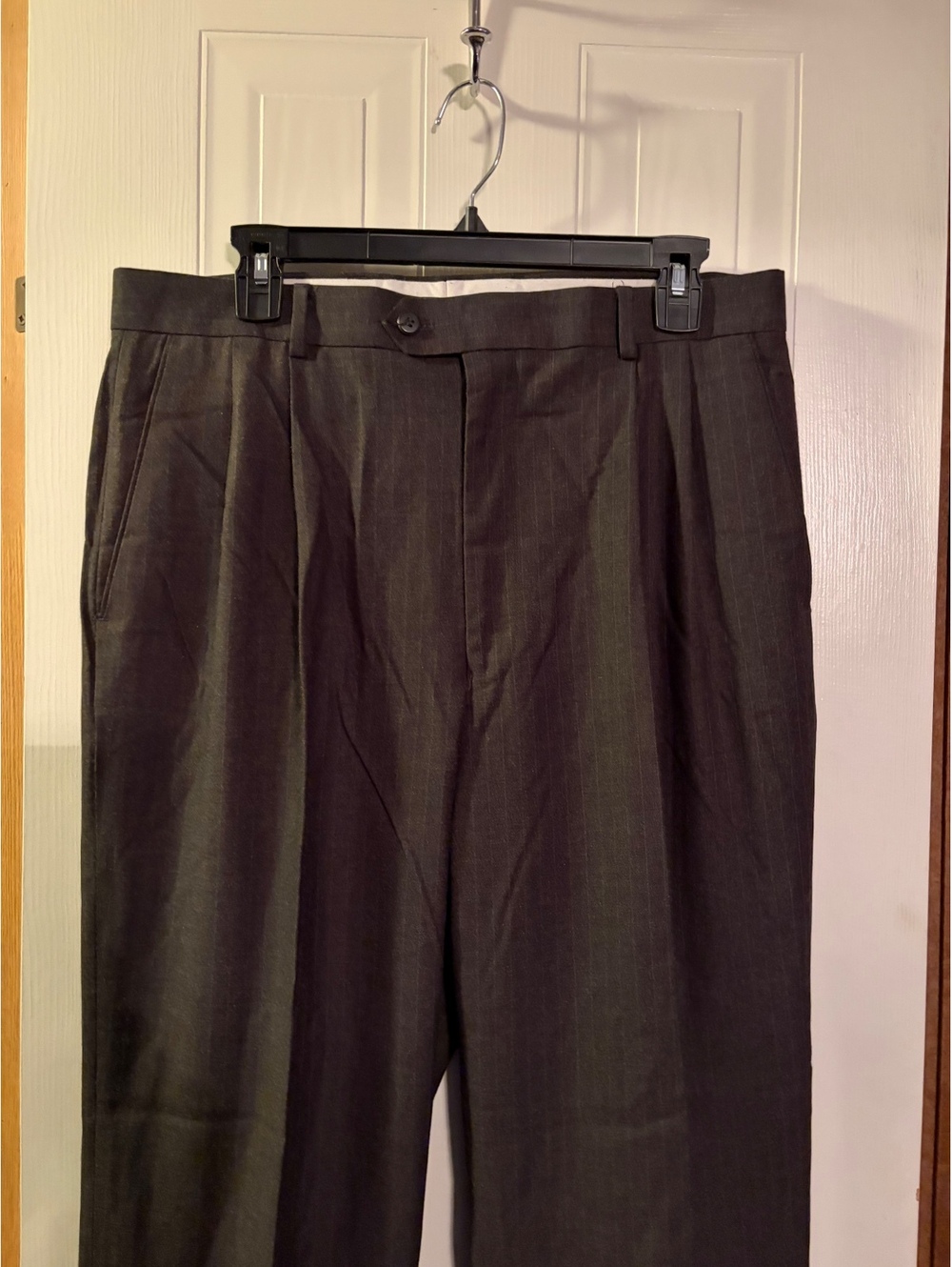 Louis Raphael Men's Dress Pants Size 34/30 Brown Polyester Viscose